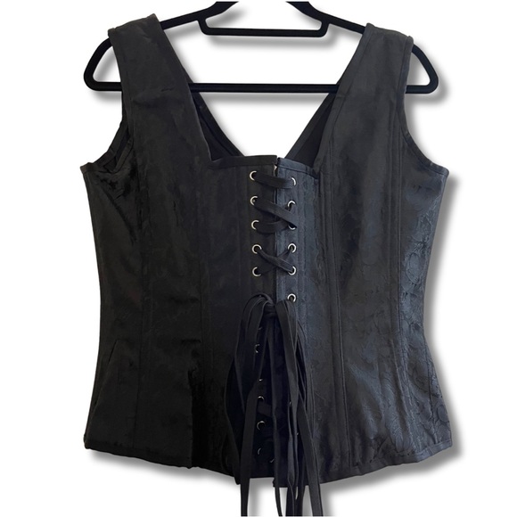 Corset Story Black Brocade Waist Taming
Overbust With Shoulder Straps 36 Waist - Picture 3 of 10